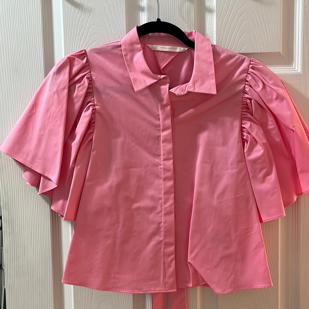 Zara Cropped Button Up